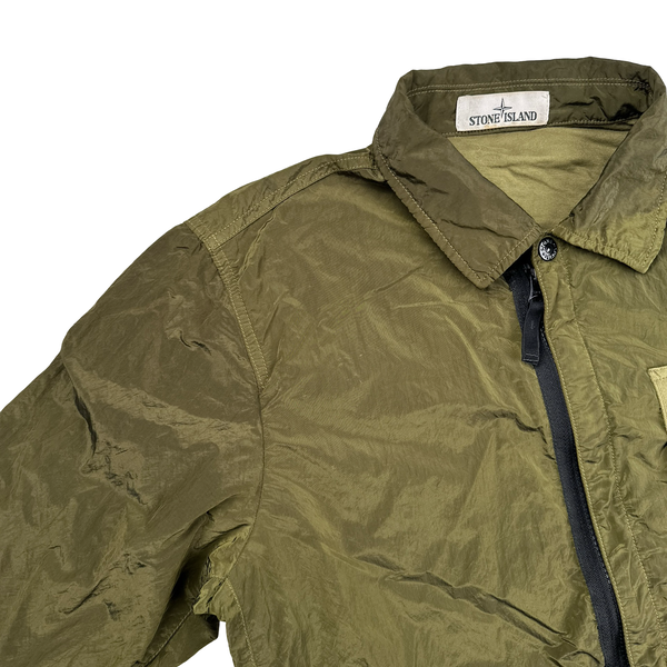 Stone Island 2017 Green Nylon Metal Shimmer Overshirt - Medium