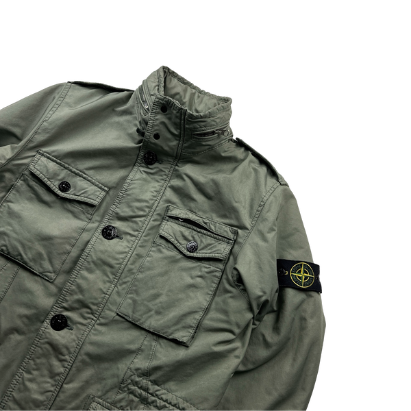 Stone Island Olive Green David TC Quilted Jacket - Large