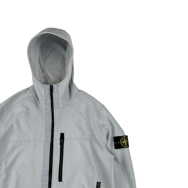 Stone Island 2018 Icy Blue Soft Shell R Jacket - Large