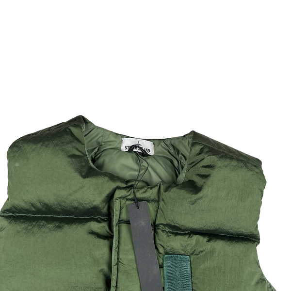 Stone Island 2022 Green Nylon Metal Down TC Gilet - Small