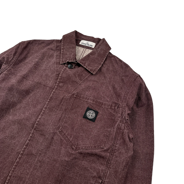 Stone Island 2019 Panama Placcato Denim Jacket - Large