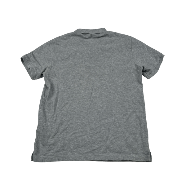 Burberry Grey Nova Check Neckline Polo Shirt - Large