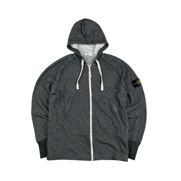 Stone Island 2016 Grey Waffle Knit Hoodie - Medium
