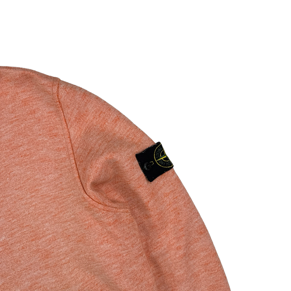 Stone Island Peach Marl Crewneck Sweatshirt - Small