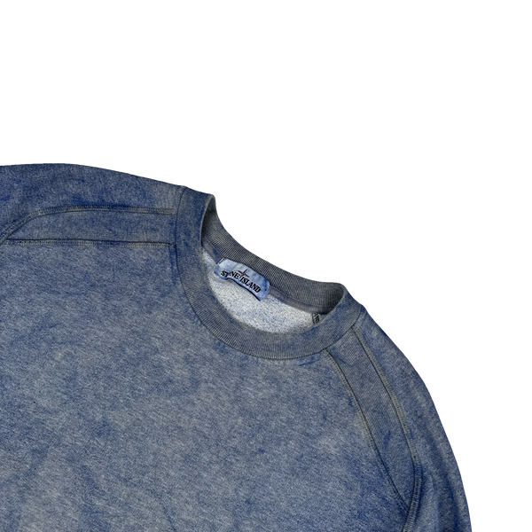 Stone Island 2020 Blue Dust Treatment Cotton Sweatshirt - XL