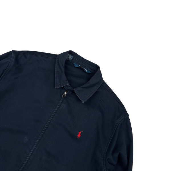 Ralph Lauren Navy Harrington Zipped Jacket - XL