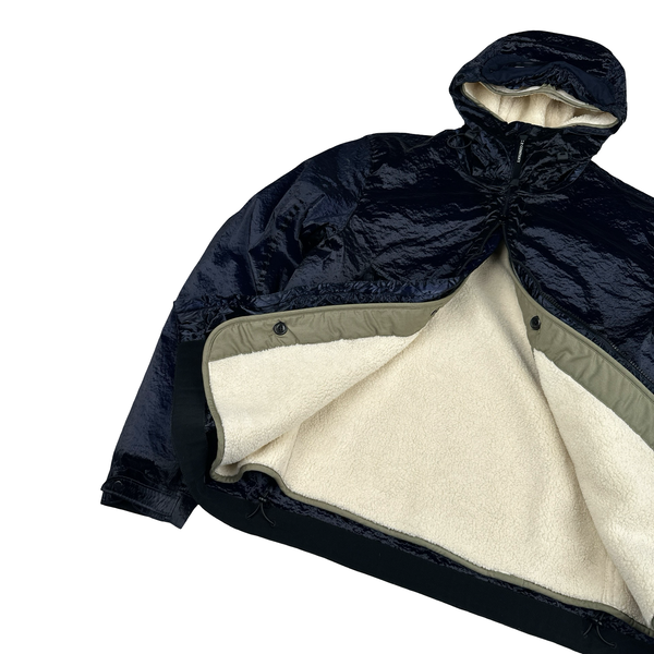 CP Company Navy Kan D Sherling Lined Goggle Jacket - XL