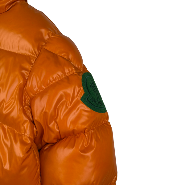 Moncler Dervaux Giubbotto Orange Down Filled Jacket - Medium