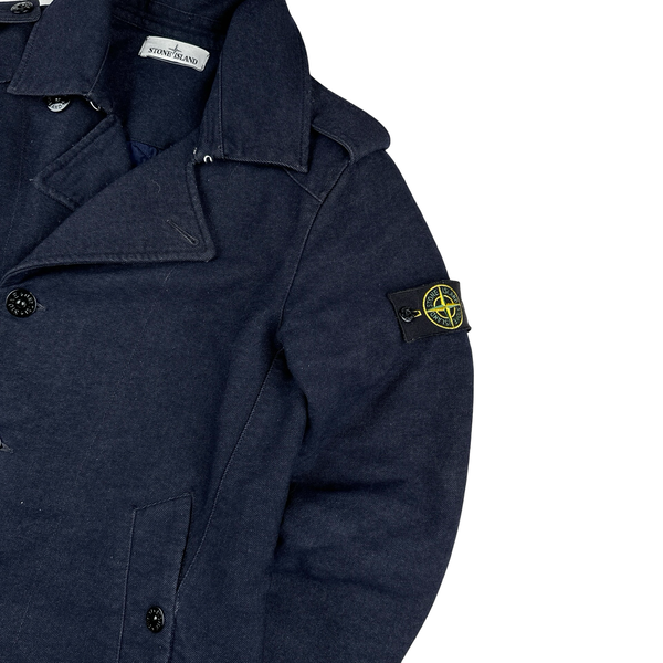 Stone Island Saia Doppia Faccia Wool Long Winter Jacket - Small
