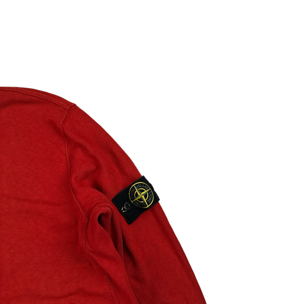Stone Island 2014 Red Zipped Cotton Jumper - Large