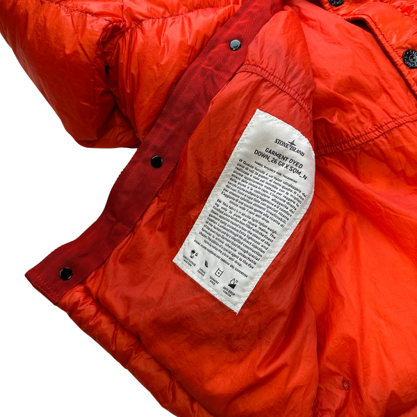 Stone Island 2013 Red Garment Dyed Puffer Jacket - Large