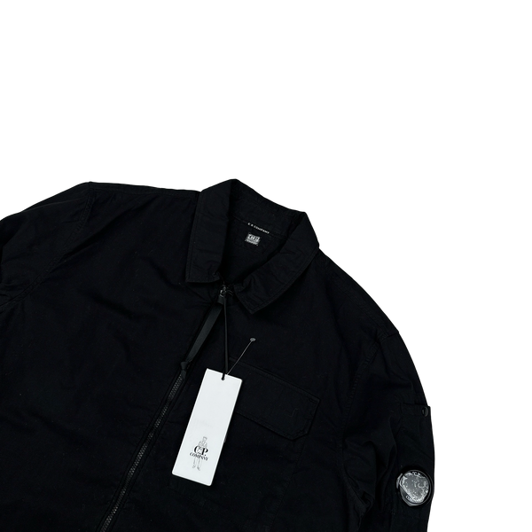 CP Company Black Zipped Lens Viewer Overshirt - Medium