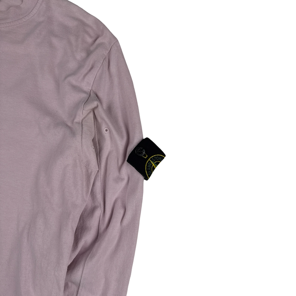 Stone Island 2017 Pink Longsleeve Cotton Top - Small