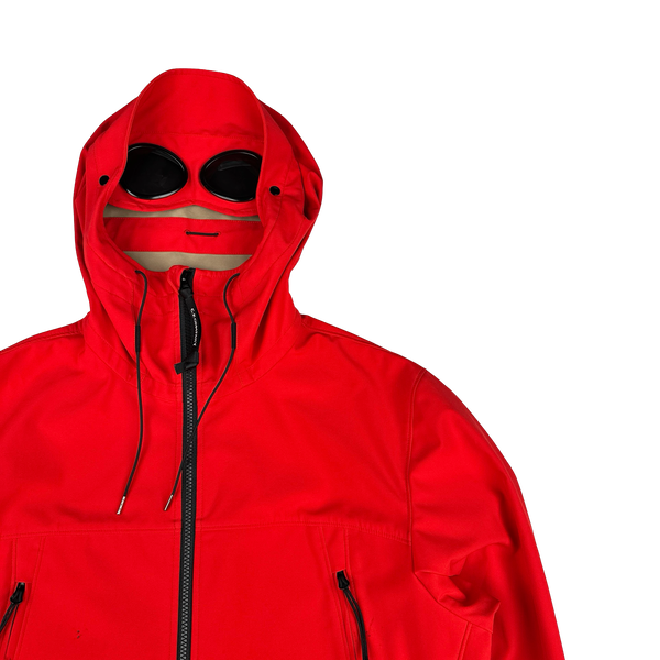 CP Company Red Soft Shell Goggle Jacket - XL