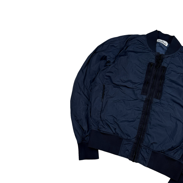 Stone Island 2017 Navy Garment Dyed Crinkle Reps Jacket - Medium