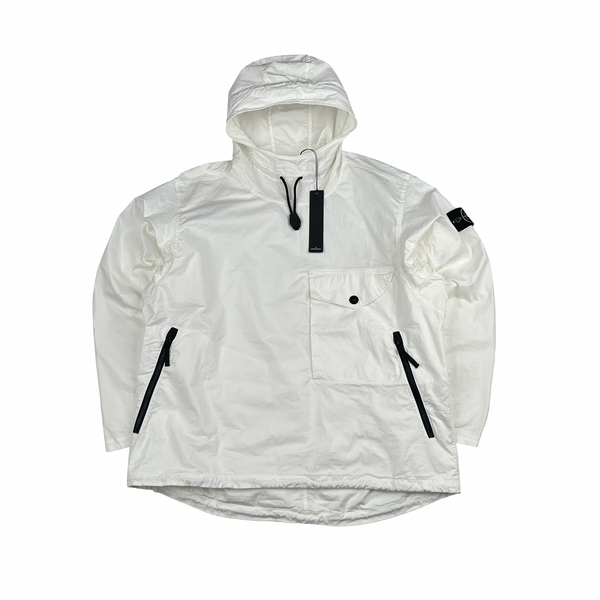 Stone Island 2022 White Oversized Supima Cotton Smock - XL - XXL