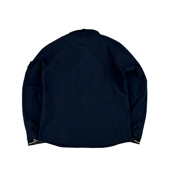 Stone Island 2014 Navy High Neck Soft Shell Jacket - Medium