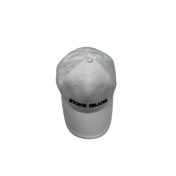 Stone Island 2008 Centre Spellout White Cap - Large