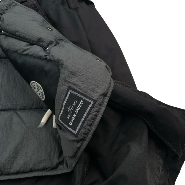 Stone Island 2010 Black David TC Down Lined Parka Jacket - Large
