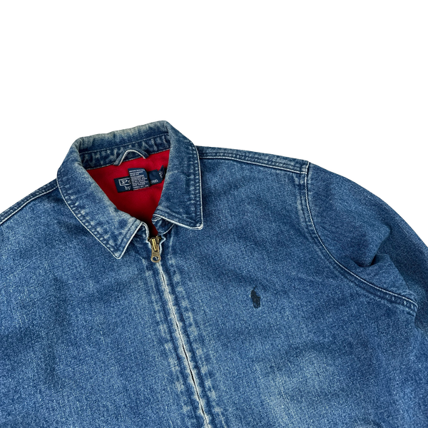 Ralph Lauren Vintage Polo Heavyweight Flannel Lined Denim Jacket - Small