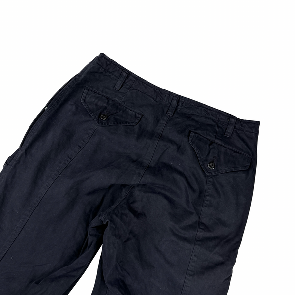 Stone Island 2004 Navy Spellout Cargo Trousers - Medium
