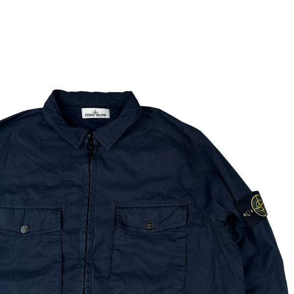 Stone Island 2014 Navy Double Lined Cotton Overshirt - 3XL