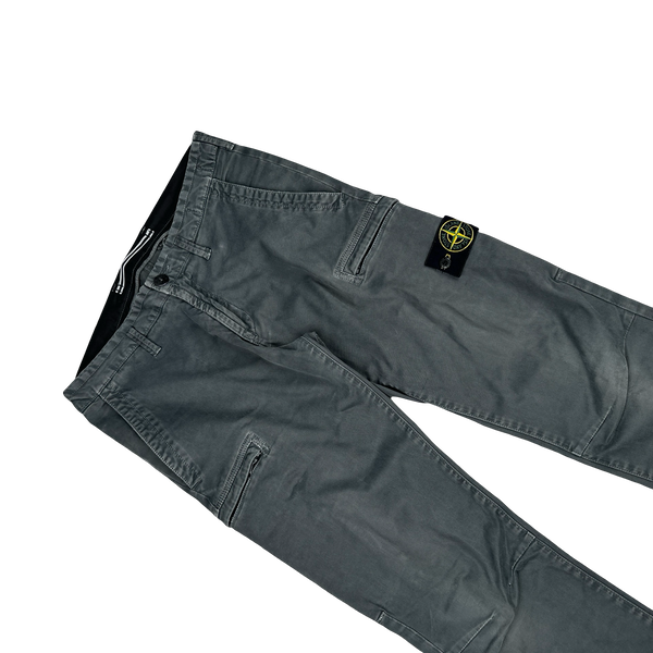 Stone Island 2019 Grey Cotton SK Cargo Trousers - 32"