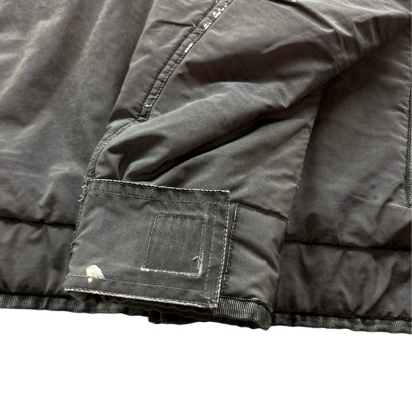Stone Island Fleece Lined Silver Liquid Reflective Jacket - XXL