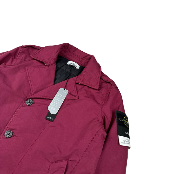 Stone Island 2018 Maroon Primaloft Lined David TC Trench Coat - XL