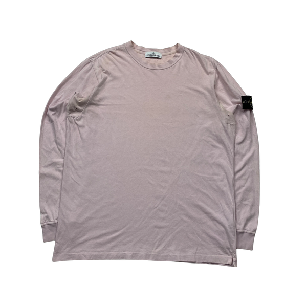 Stone Island 2017 Pink Longsleeve Cotton Top - XXL