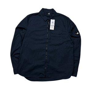 CP Company Navy Zipped Overshirt - XL