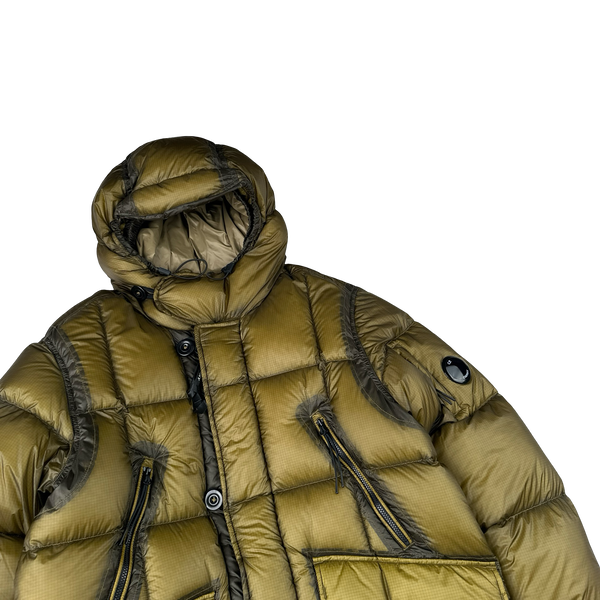 CP Company Khaki DD Shell Long Parka Down Puffer - Small
