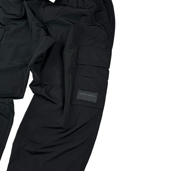 AAPE By A Bathing Ape Nylon Spellout Track Bottom Joggers - Small