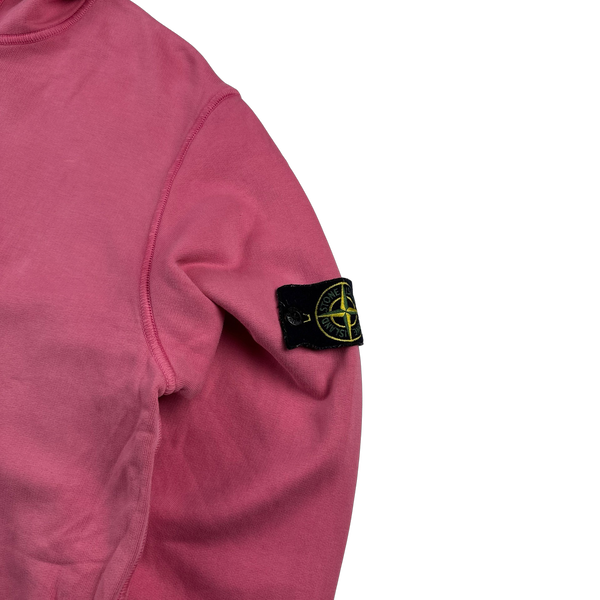 Stone Island 2020 Bubblegum Pink Cotton Pullover Hoodie- Large