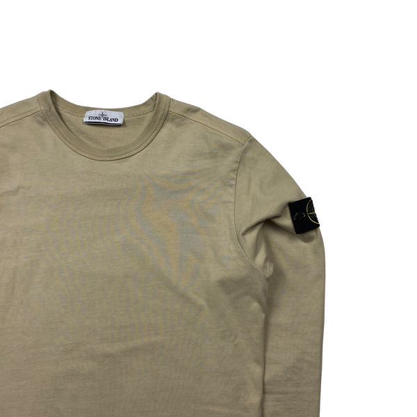 Stone Island 2021 Beige Cotton Long Sleeve Jumper - Small