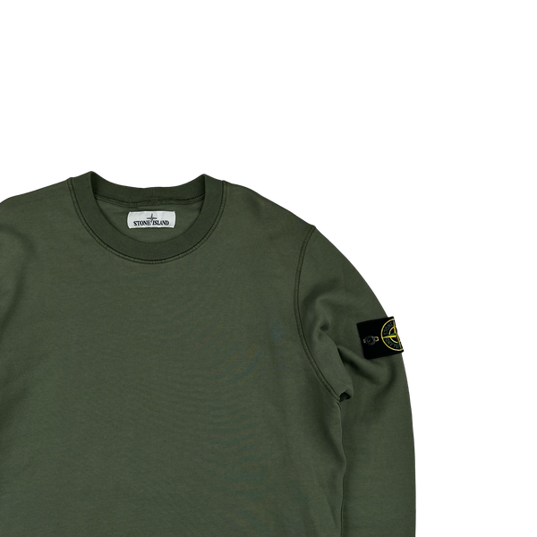 Stone Island 2020 Olive Green Crewneck Sweatshirt - Medium