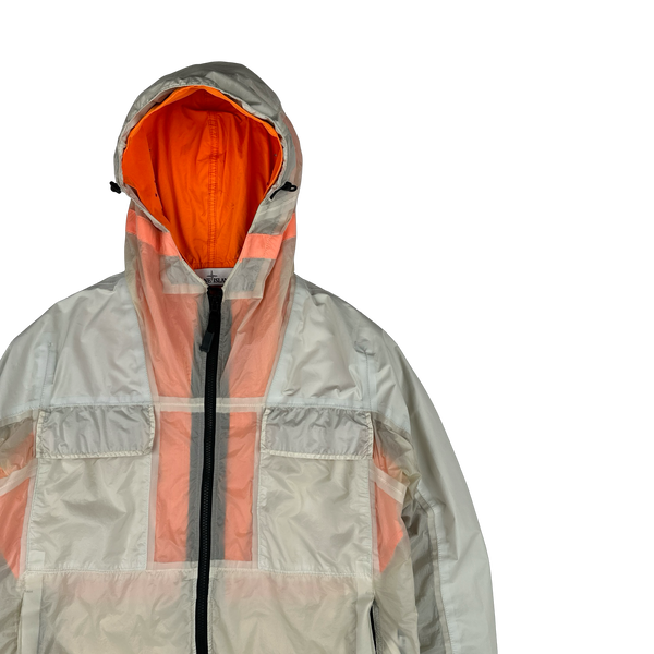 Stone Island 2016 Marina Reflective Spellout Mesh Dual Layer Jacket - Medium