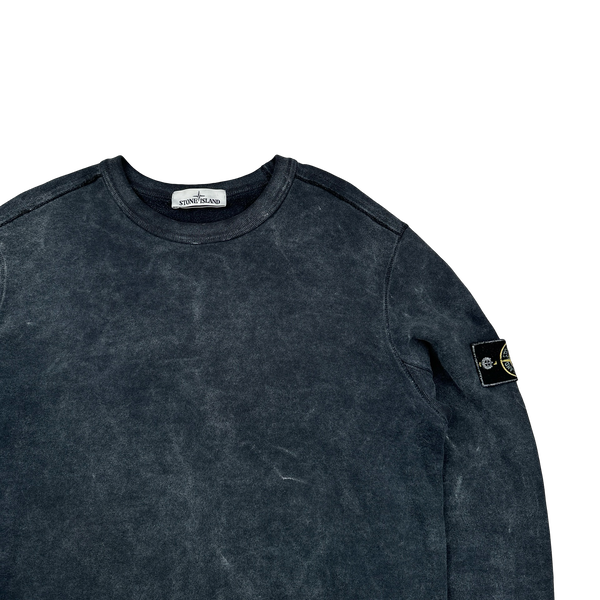 Stone Island 2018 Black Frost Crewneck Sweatshirt - Large