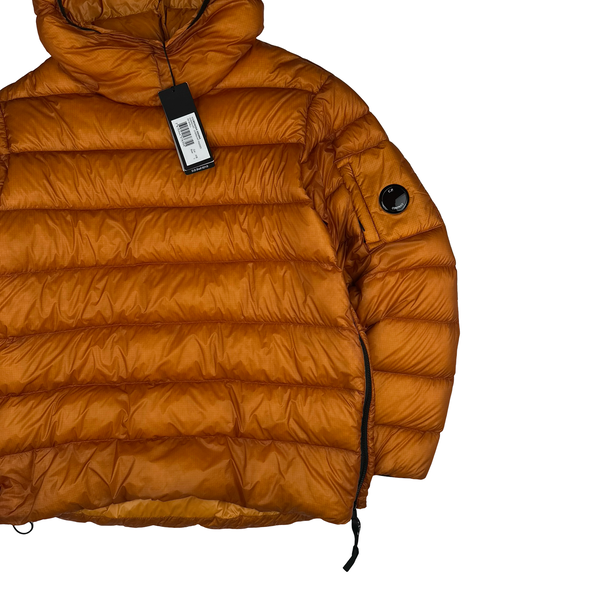 CP Company Orange DD Shell Hooded Pullover Puffer Smock - Large