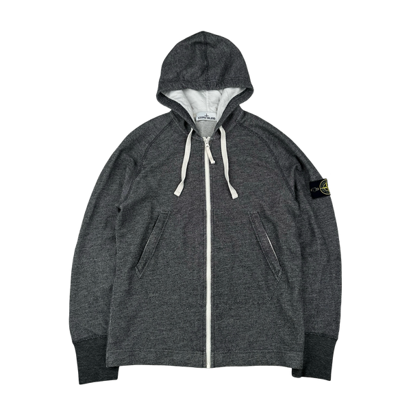 Stone Island 2016 Grey Waffle Knit Hoodie - Medium