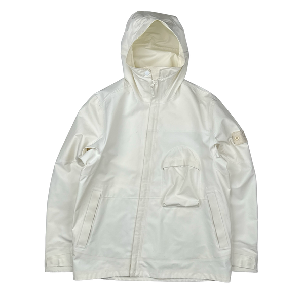 Stone Island 2018 White Tank Shield Multi Layer Ghost Piece Jacket - XL