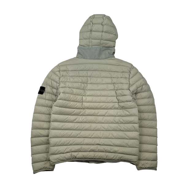 Stone Island 2019 Cream Loom Woven Down Puffer Jacket - Medium
