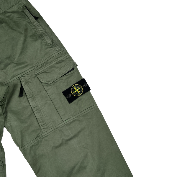 Stone Island 2021 Green LO Baggy Cargo Trousers - 30"