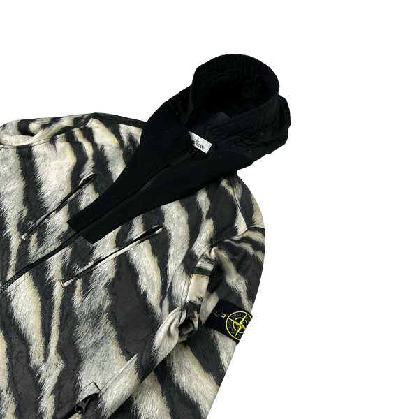 Stone Island 2018 White Tiger Camo Wool Blend Jacket - XL