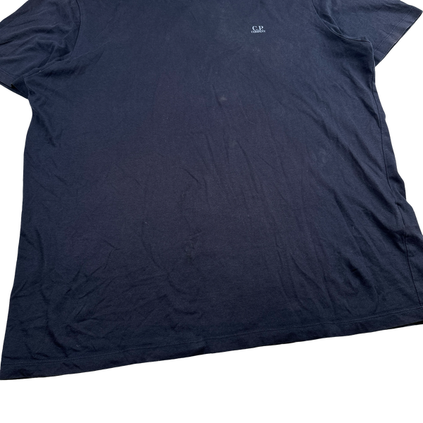 CP Company Navy Cotton Graphic Goggle Hood T Shirt - XL