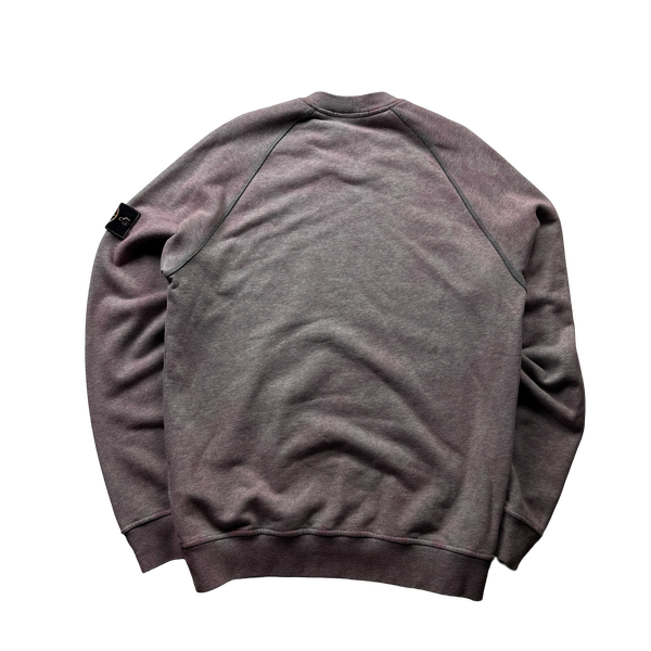 Stone Island Pink Dust Treatment Crewneck Sweatshirt - Medium