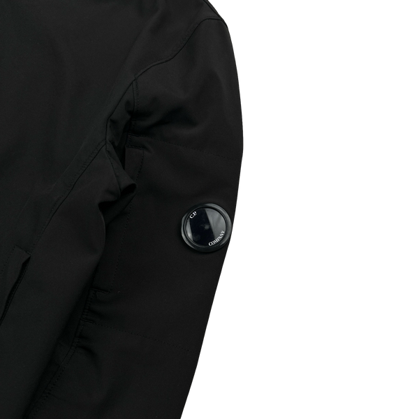 CP Company Black Soft Shell Bomber Jacket - Medium