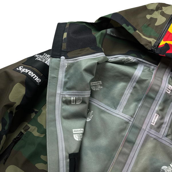 Supreme X North Face Split Camo Spellout Goretex Waterproof Jacket - XXL