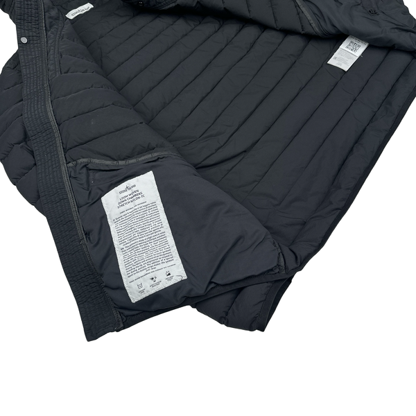 Stone Island 2019 Black Loom Woven Down Puffer Jacket - Large