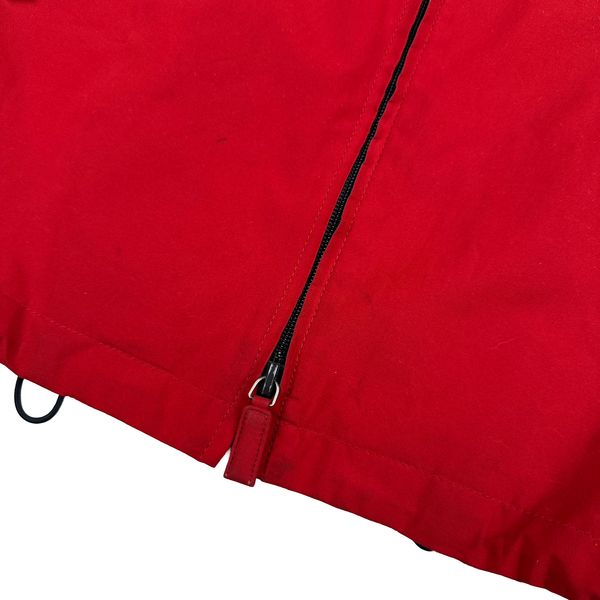 Prada Red Goretex Tab Zipped Parka Jacket - Small